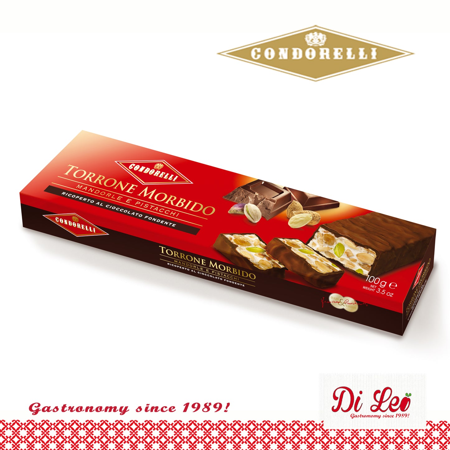 Condorelli Chocolate Coated Nougat bar 100g